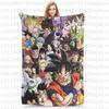 Dragon Ball Z Knitted Blanket Flannel Anime Son Goku Soft Throw Blankets for Bed Bedroom Quilt