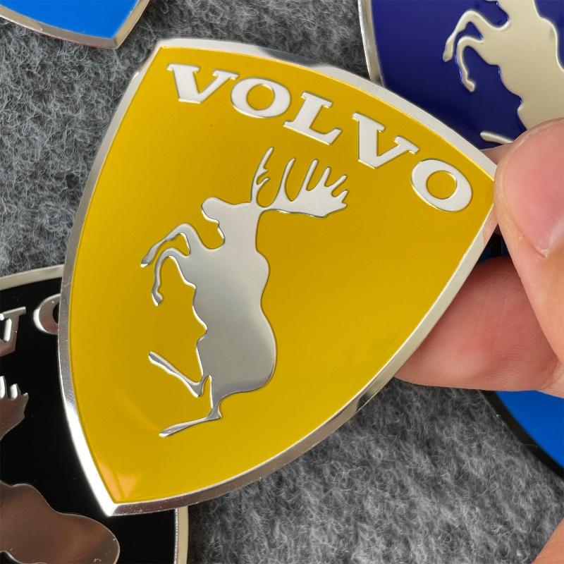 Metalowa Tarcza z Łosiem 3D Kreatywny Znak Samochodowy Naklejki Dekoracyjne na Karoserię Do Volvo XC60 XC90 S60 S90 V60 XC40 V50 S80 Akcesoria Samochodowe