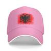 Móda Albania Flag Baseballová čepice Unisex Ženy Nastavitelný Albánský Orel Znak Táta Klobouk Venkovní