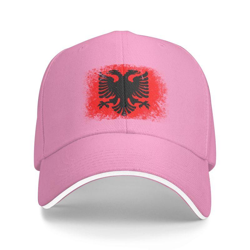 Móda Albania Flag Baseballová čepice Unisex Ženy Nastavitelný Albánský Orel Znak Táta Klobouk Venkovní