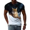 Mode Neue Lynx Gedruckt Männer T-shirt Sommer Casual Persönlichkeit Hip Hop Street Style Tees Tier Muster Oansatz Kurzarm Tops