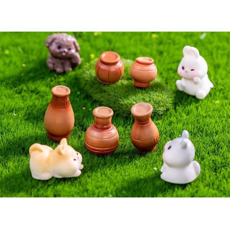 Entzückende Miniatur-Harztiere Perfekt für DIY Gartendekor und Zubehör