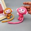 Cartoon Long Tailed Monkey Doll Key Chain Pendant Diy Plush Toy Doll Keychain Backpack Pendant Accessories Gift For Children