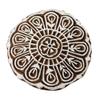 IBA Indianbeautifulart Runder Floraler Muster Holz Druckblock Dekorativer Textilstoff Stempel