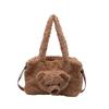 Niche schattige berenpop schoudertas dames 2025 nieuwe casual grote capaciteit dubbele schouder Mao Mao tote bag