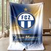 Custom Text Flannel Throw Blanket, Lightweight Cozy Bed Sofa BlanketFC Zürich