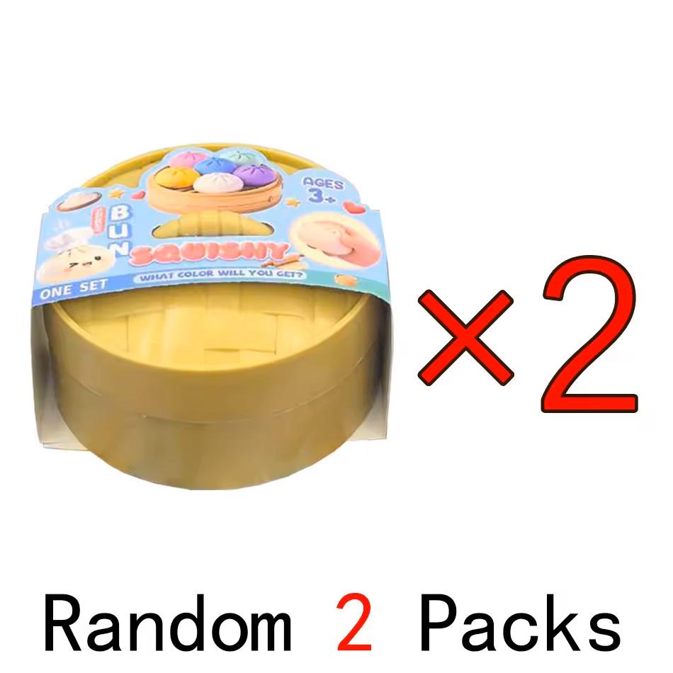 Nouveau jouet réaliste géant à presser en forme de ravioli avec cuiseur vapeur en bambou, boule de pâte souple en TPR, jouet anti-stress Fidget, cadeau drôle et créatif