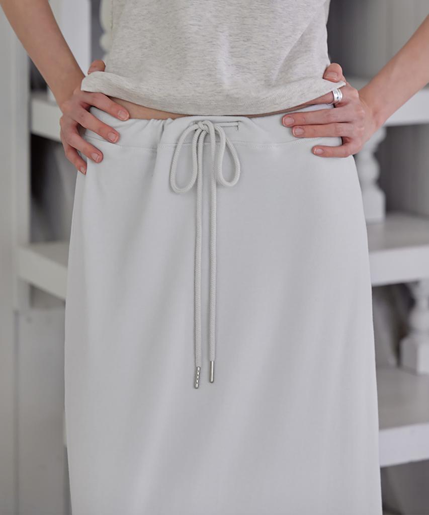 Leondeondada Soft Jersey Maxi Skirt, Greige