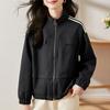 Women's Autumn and Winter Standing Collar Cardigan Sweatshirt Zip Top