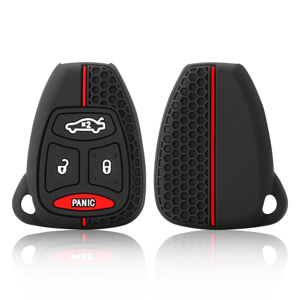 Silicone Cover Key Case For Chrysler Voyager Pacifica 300c PT Cruiser Dodge Caliber Avenger Jeep Grand Cherokee Compass Patriot