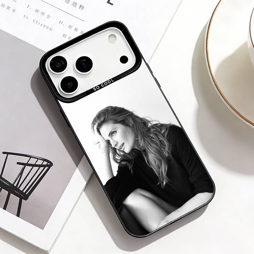 Detective Chic Look S-Stana Katic Phone Case For iPhone17,16,15,14,13,12,Pro Max Black Colorful Phone Case