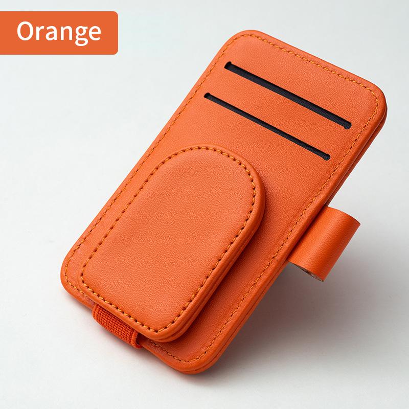 Auto Sonnenblenden Organizer Mehrfachtasche Leder Sonnenbrillenhalter Aufbewahrung Kartenhalter Karten IC Brillenclip Sonnenschutz Tasche Auto-Aufbewahrung