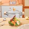 High Borosilicate Glass Pot, Gas Induction Cooker Universal Double Ear Stew Pot, Anti Scalding Uncoated Cookware, 1.6/2.5/3.5L