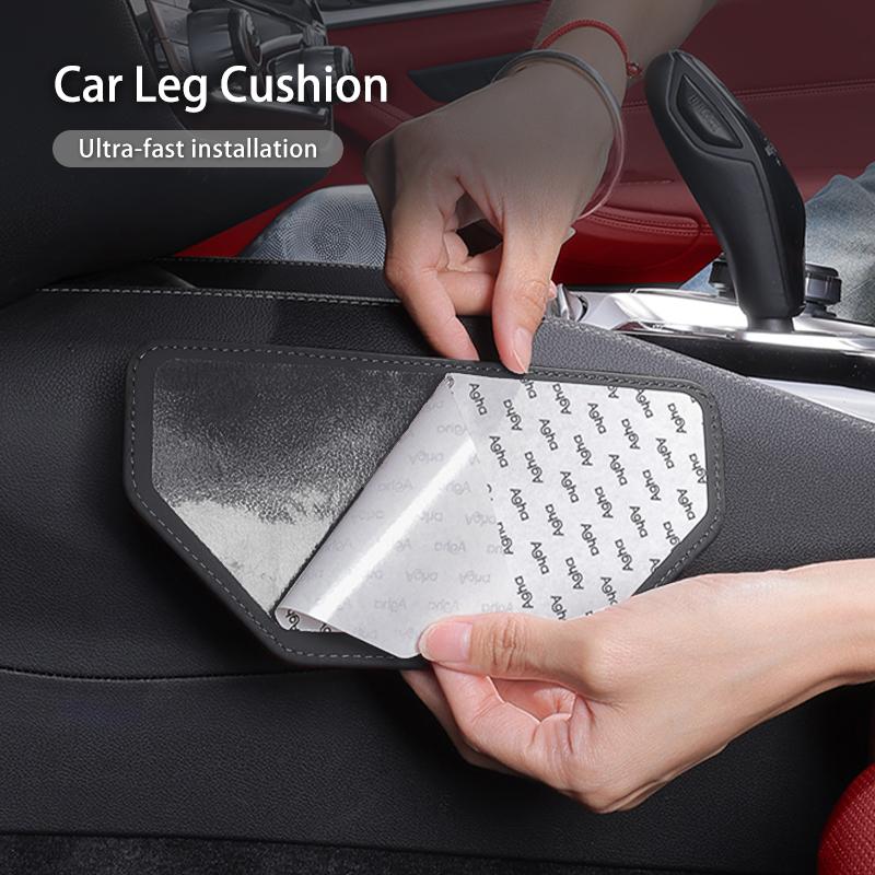 Car Leather Leg Knee Cushions Armrest Elbow Pad Accessories For KIA Stinger Optima Cerato Venga Forte Spectra Sedona Gbfu50