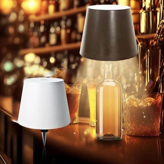 Wine Bottle Lamp Wireless Light USB Rechargeable Dimmable Touch Control Soft Glow Flicker Free LED Wine Bottle Light