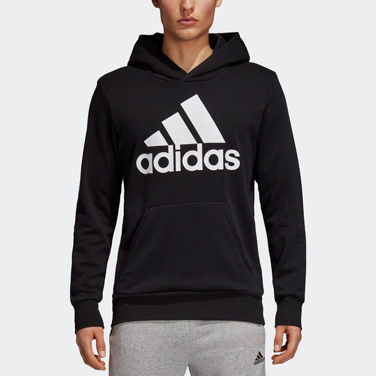 adidas Sweatshirts Men's Black Hooded Moderate Regular CW3861