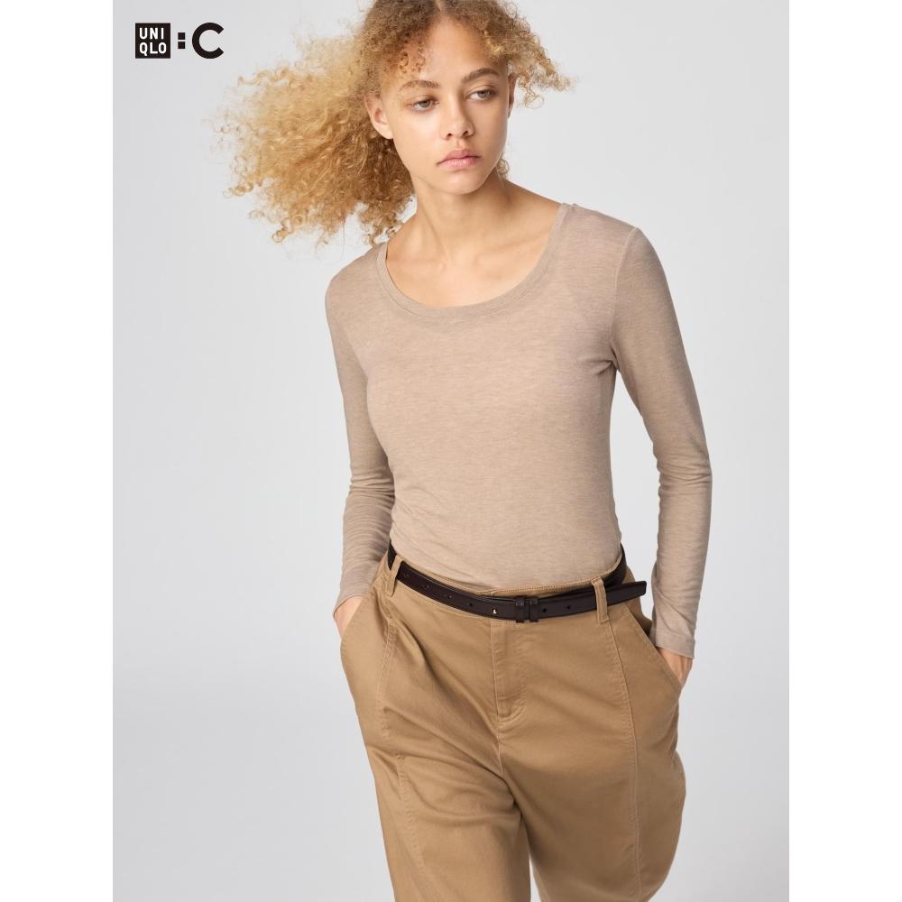 Uniqlo HeaTTech Cashmere Blend U Neck T