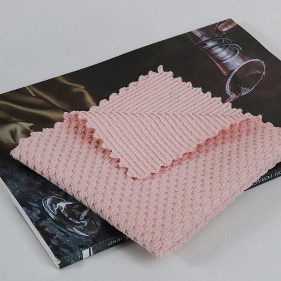 5Pcs Microfiber Dishcloths Absorbent Textured Reusable Rag Kitchen Cleaning Cloth for Washing Dishes Wiping Glassware