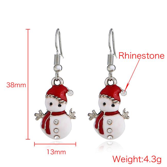 Home Supplies Christmas Snowman Earrings Drop Dangle Cartoon Gift Jewelry for Women Girls Party Acce
