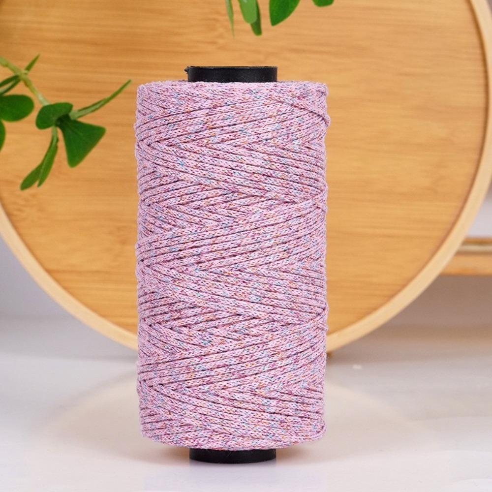 Neues 150g/Knäuel Metallisches Garn 2,5mm Schimmernder Glitzer Goldfarbener Kordel Faden DIY Handgefertigtes Häkelgarn für Tasche/Hut/Matte