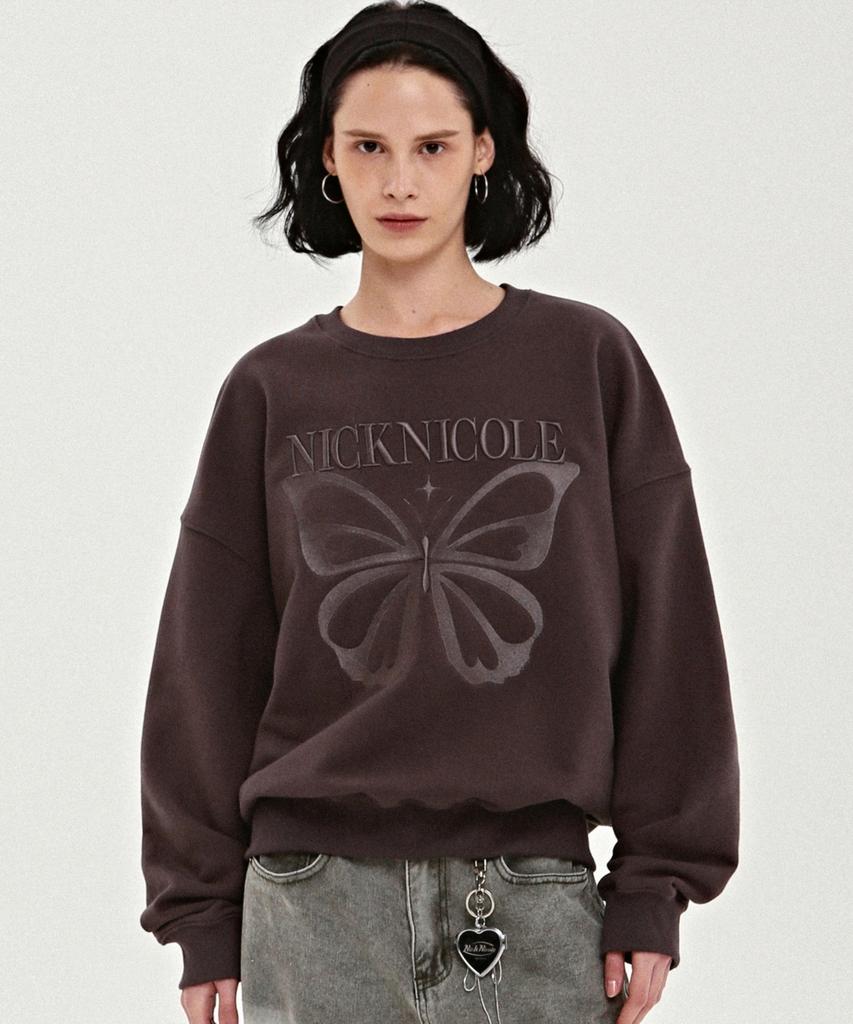 Nigaennikol Nicole Butterfly Quality Sweatshirt_Charcoal