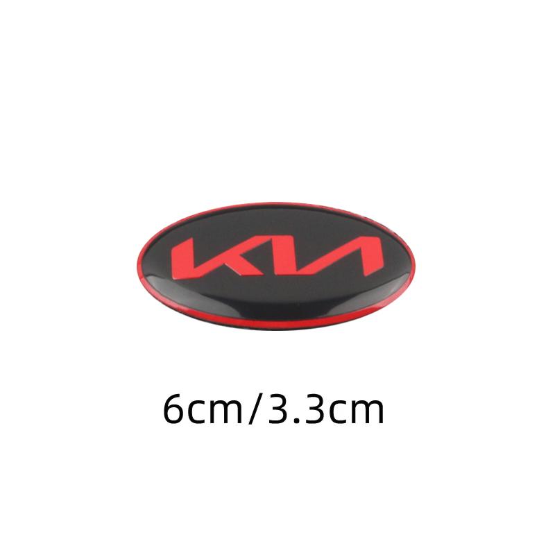 6x3.3cm Car Steering Wheel Center Emblem Badge Sticker for KIA Stinger Sportage KX3 Ceed K7 K5 K3 R Forte Rio Soul Accessories MS4