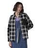WAFFLE OMBRE CHECK DETACHABLE SHIRTS Women's F 010 Black 783-5120601