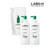 Scalp Strengthening Clinic Shampoo for Hair Loss, 400ml X 2 + Refill Pack, 400ml X 1
