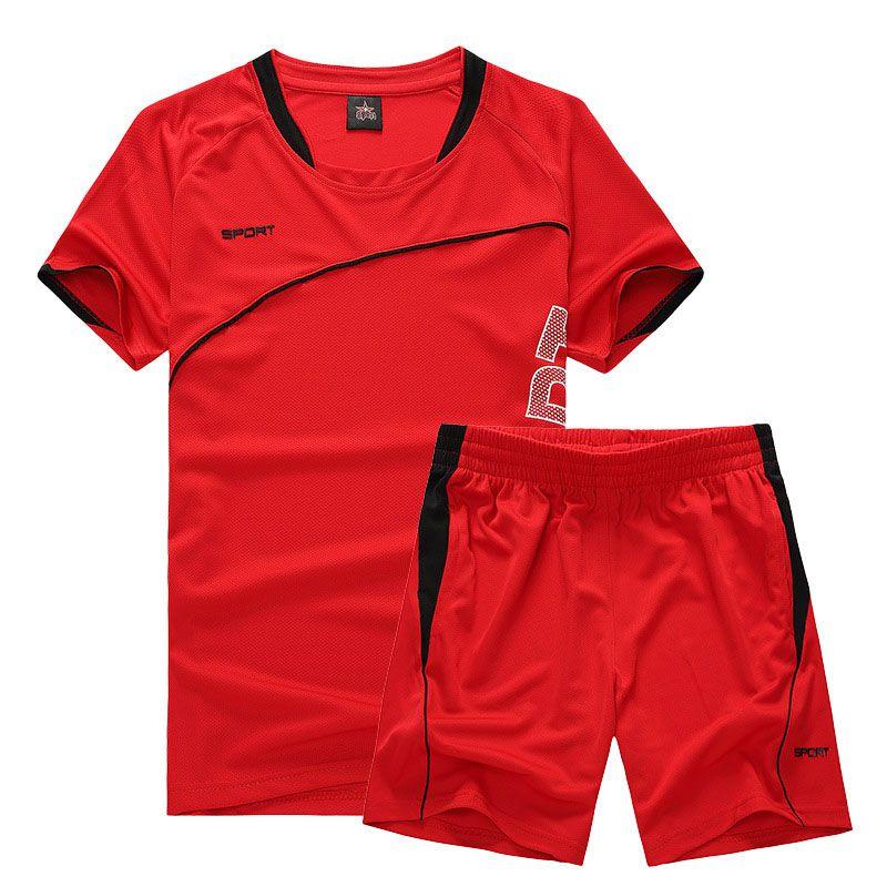 Running Sports Men Suit Quickdrying Short Sleeve Shirts Summer Shorts Gym