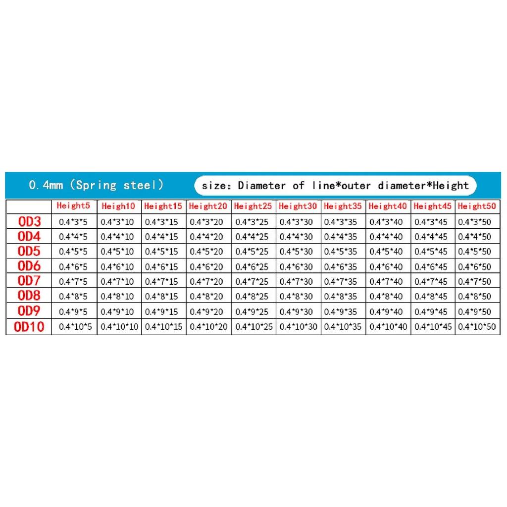 65Mn Pressure Spring Compressed Spring Release Spring Wire Diameter 1.6mm Outer Diameter 9-25mm  Return Spring