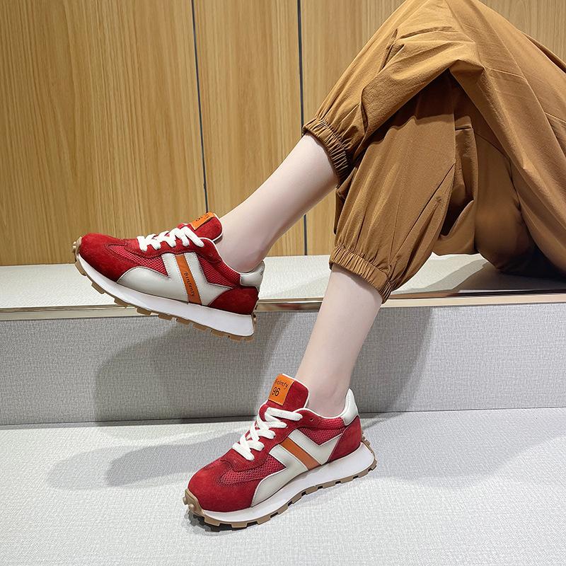 2026 summer new ins color matching Forrest Gump shoes women's platform mesh transparent mesh shoes