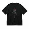 Women's Trend All-Season Classic T-Shirt Mens Womens Tees Top Minimalist Finger Heart Graphic Tee
