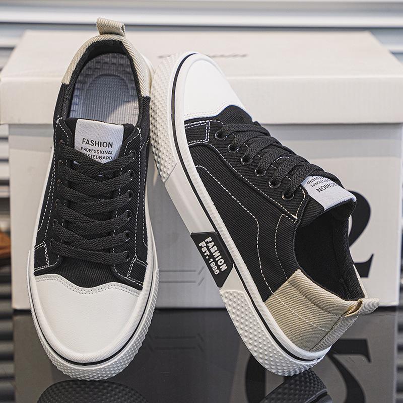 Men Breathale Canvas Shoes Male Male Conformtable Sports Casual Sneakers Youth Boy Student Flat Board Shoes Father Jogging Shoes