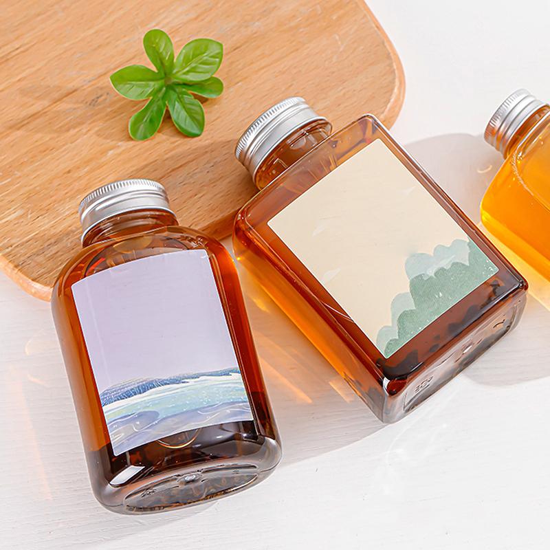 260/350/500 ml Platt Fyrkantig Flaska Drickflaska Hög Kvalitet Juicekopp Mjölkte Kall Dryck Flaska Bärbar Drickkopp