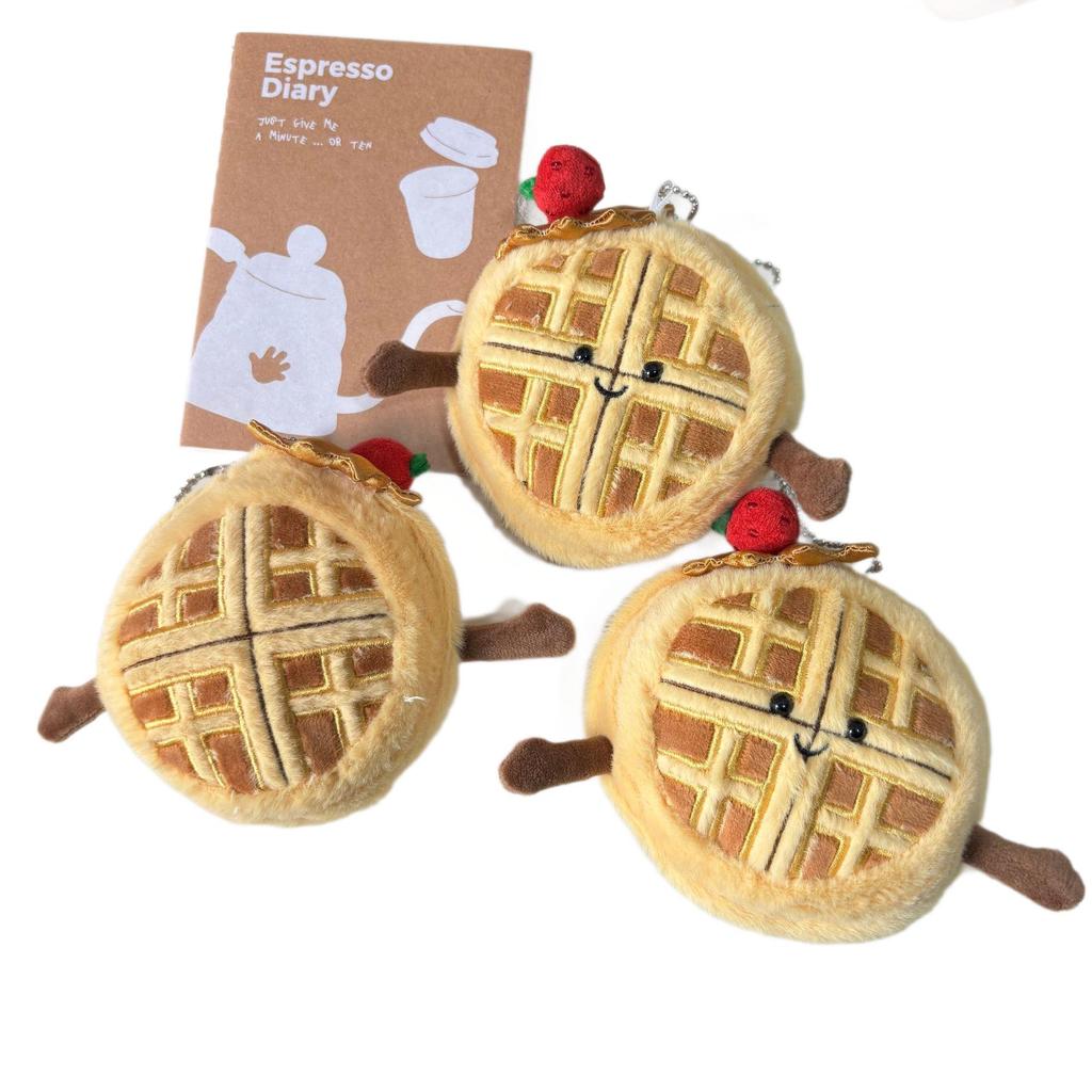 Bean-Eye Waffle Plush Toy - Soothing Desktop Ornament & Gift for Girls and Best Friends