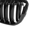 BMW X1 F48 15-19 Grille Between Headlights (Kidneys) Left + Right Set, Black Glossy Double Bar