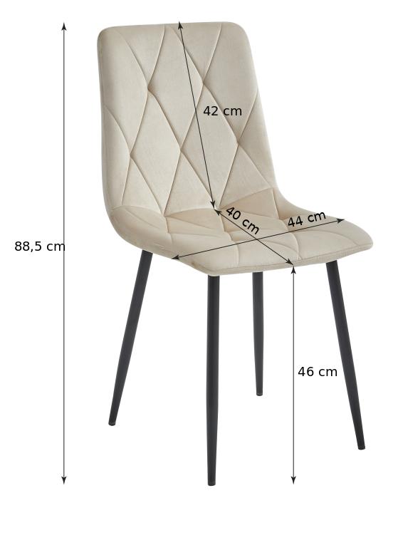 LIBRA chair - dark green velvet / black legs x 3