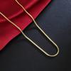 New 925 Silver 1MM Snake Chain Gold Color Necklaces 16/18/20/22/24/26/28/30 Inches Women Men Jewelrys Gifts