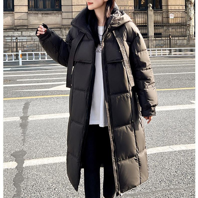 Manteau ample en coton de style coréen pour femme, chaud et hiver, style Hong Kong, mi-long