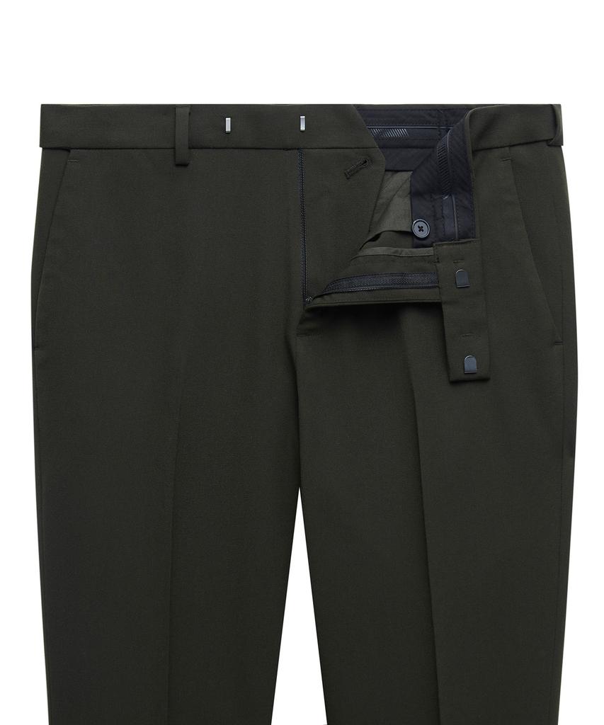 MUSINSA STANDARD Semi-Wide Hidden Elastic Waist Slacks [Khaki]