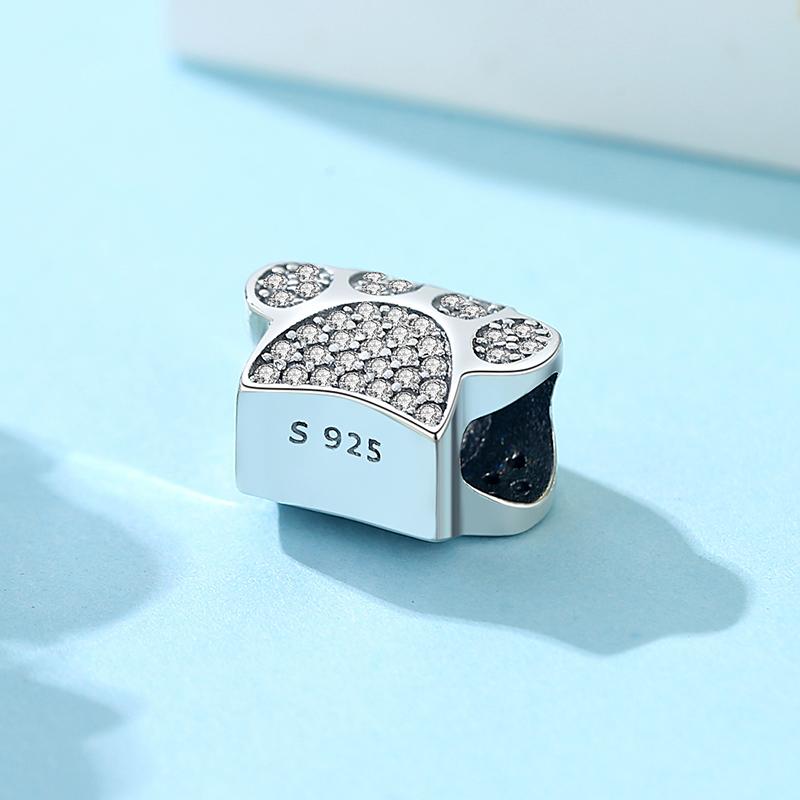 Original 925 Silver Charm Bead Love Dog Cat Paw Panda Firefly Pendant Charms Fit Bracelets Necklaces Women Jewelry