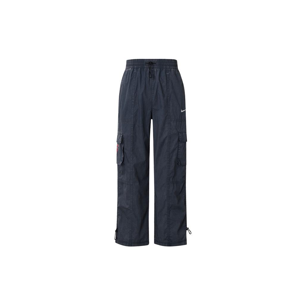 Nike Sportswear Woven Embroidered Logo Washed Twill Cargo Pants Women pants Lightning-Blue HF6290449