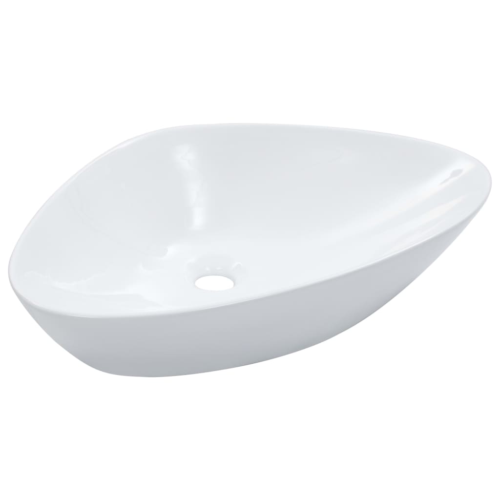 Wash Basin 58.5 X 39 X 14 Cm Ceramic White