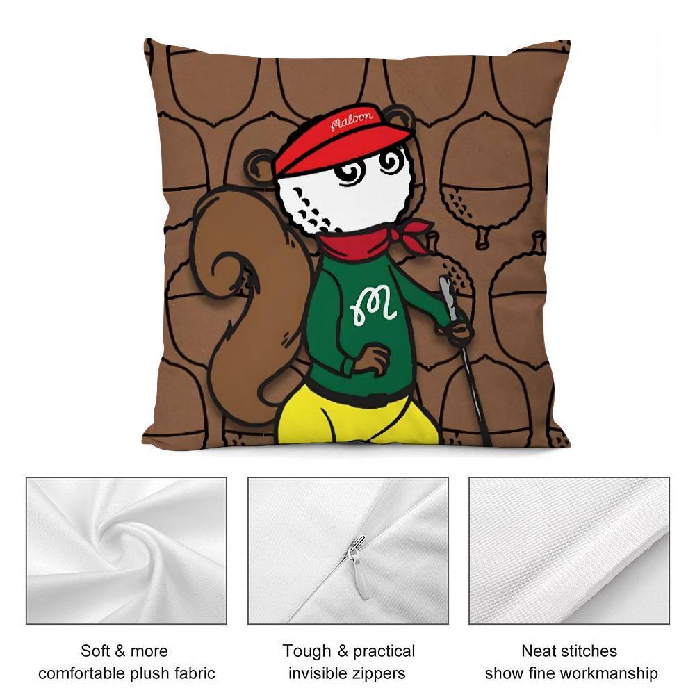 Leisure M-Malbones Golf Pillow Case Plush Fabric Soft Double Sided Print Sofa Cushion Cover Throw Pillow Covers