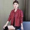 Korean Style Women's Slim Fit Short Leather Jacket with Lapel – Hot Selling Fashionable Coat