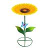 Yangyizhi Metal Sunflower Bee Feeder, Lotus Leaf Butterfly Cup, Outdoor Watering Station, Pollinators Bath Bowl for Garden Yard Lawn Decor
