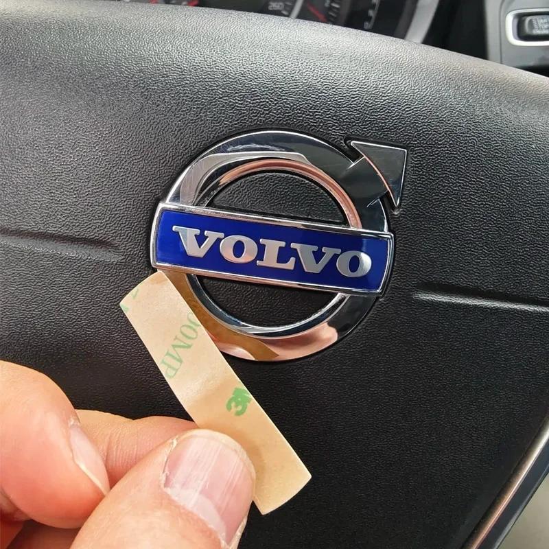 Aluminium Sticker Car Front Grill Emblem Badge For Volvo XC90 V90 V60 XC60 V40 S80 S60 S90 C40 XC40 V70 XC70 C30 C70 EX90