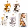 Gatto Seduto Portachiavi Peluche Gatto Fascino Borsa Gatto Peloso Regali Portachiavi Peluche Giocattolo Accessori Zaino