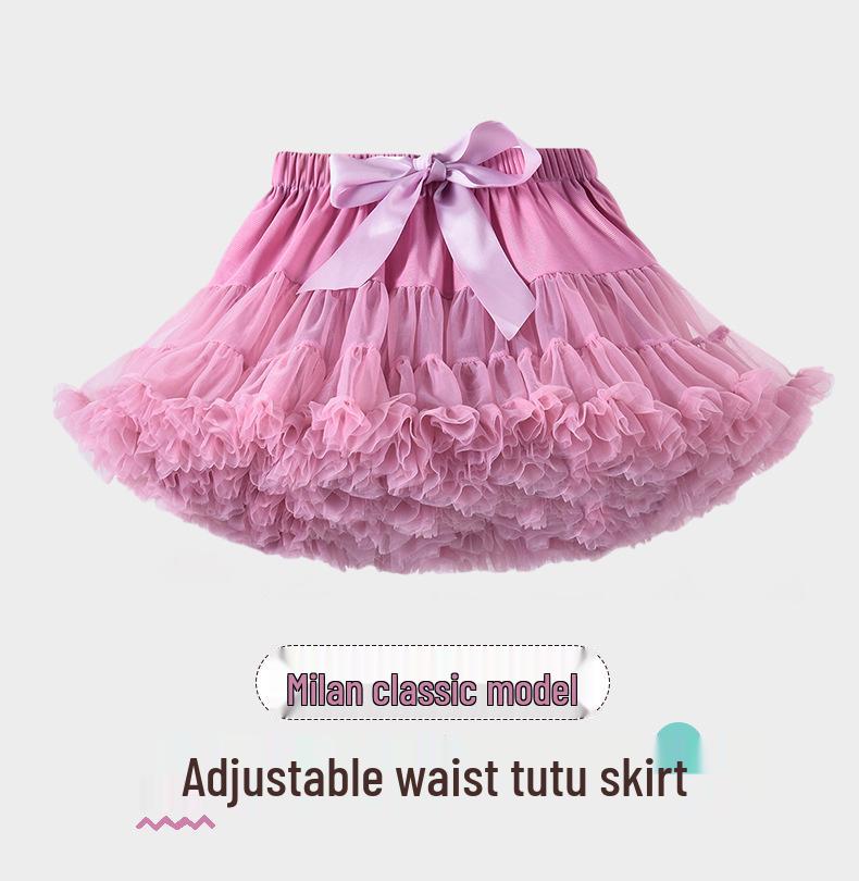 Blue Princess Tutu Skirt: Girls' Spring/Summer Net Yarn Dress