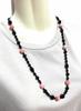 Limited Edition Natural Stone Long Necklace Pink Opal Onyx Blue Gold Stone Length Approximately 60cm 6cm Amulet for Good Luck In Love Made In Japan